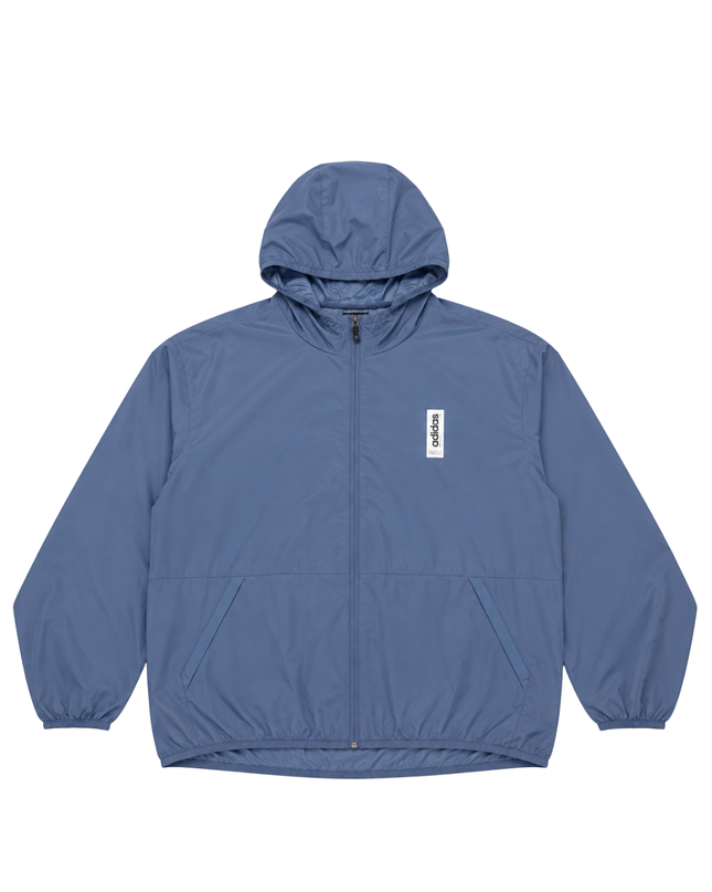 Adidas Blue Full Zip Hooded Windbreaker Jacket