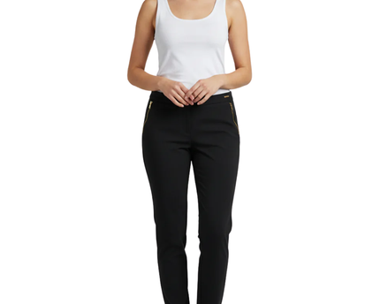 H&M Black Slim Ankle Zip Trousers