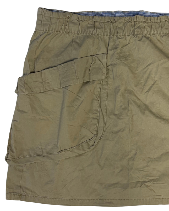H&M Khaki Elastic Waist Utility Cotton Skirt