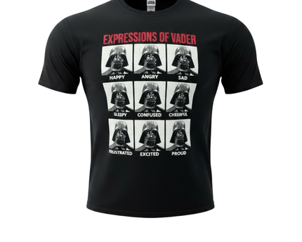 Star Wars Black Expressions of Vader Graphic Tee