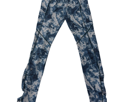 Lululemon Blue and White Tie-Dye Performance Leggings