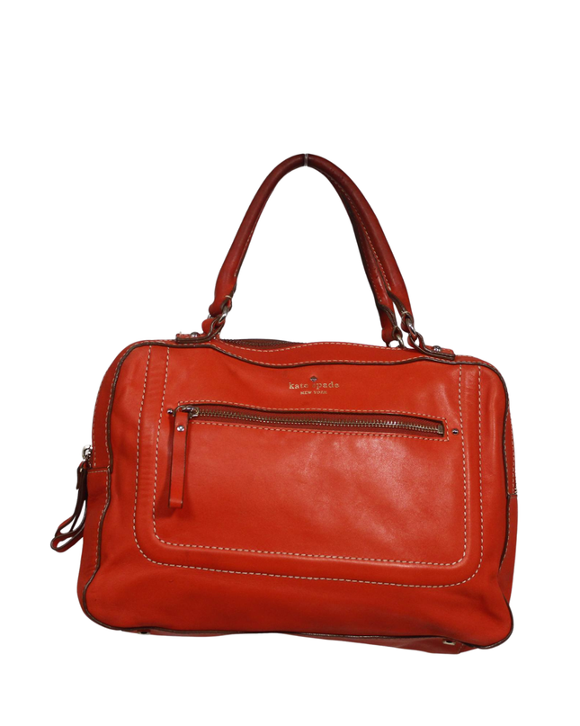 Kate Spade Orange Leather Satchel Bag