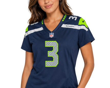 Nike Navy Blue Seattle Seahawks Russell Wilson NFL Jersey