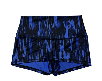 Lululemon Athletica Blue Abstract High-Rise Performance Shorts