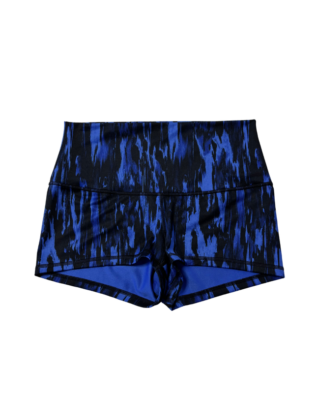 Lululemon Athletica Blue Abstract High-Rise Performance Shorts