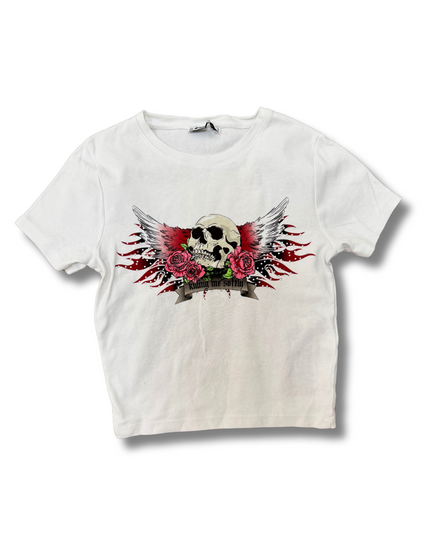 Skull & Rose Graphic Tee Women - XS