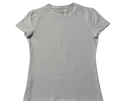 Abercrombie & Fitch White A&F Essentials Baby Tee