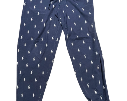 Polo Ralph Lauren Navy Blue Allover Pony Print Sleepwear Joggers