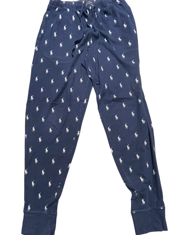 Polo Ralph Lauren Navy Blue Allover Pony Print Sleepwear Joggers