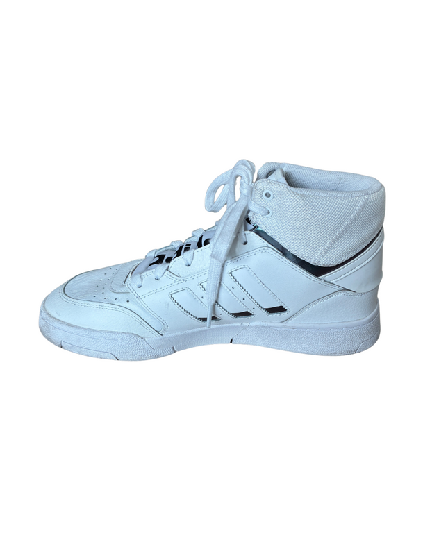 Adidas Hoops 2.0 Mid Basketball-Inspired Sneakers | White & Black | EU 43.5
