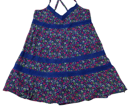 Abercrombie & Fitch Blue Floral Tiered Lace Cami Top