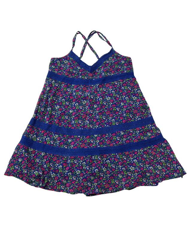 Abercrombie & Fitch Blue Floral Tiered Lace Cami Top