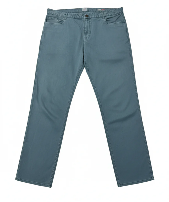 Faherty Teal Men's Straight-Leg Five-Pocket Pants
