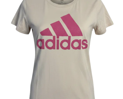 Adidas Beige Trefoil Logo T-Shirt