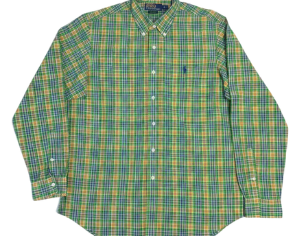 Polo by Ralph Lauren Green Plaid Custom Fit Shirt