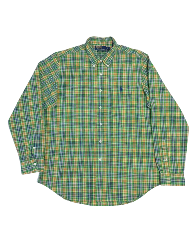 Polo by Ralph Lauren Green Plaid Custom Fit Shirt