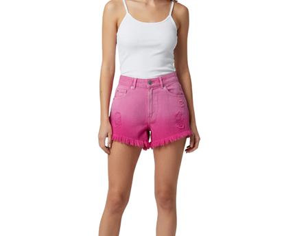Cropp Vibrant Pink Distressed Denim Shorts W/Tags