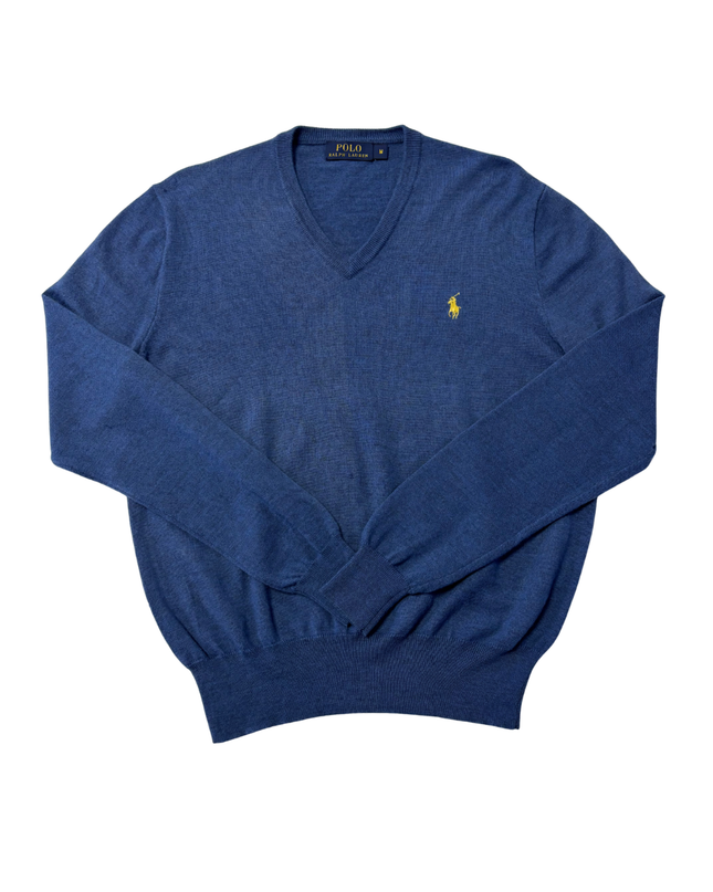 Polo Ralph Lauren Blue V-Neck Knit Sweater