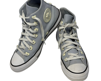 Converse Light Blue Flower Eyelet Chuck Taylor All Star High Top Sneakers
