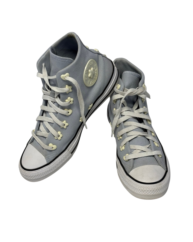 Converse Light Blue Flower Eyelet Chuck Taylor All Star High Top Sneakers