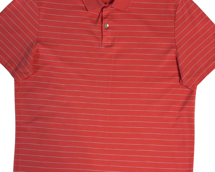 Calvin Klein Coral Striped Polo Shirt
