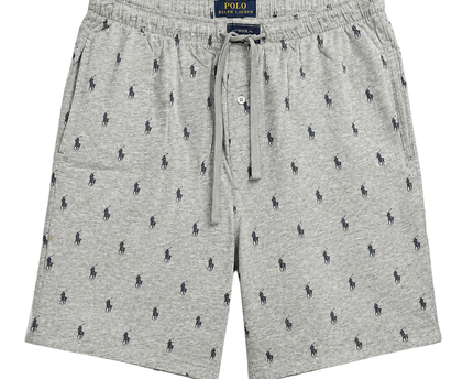 Polo Ralph Lauren Grey Allover Pony Print Sleep Shorts
