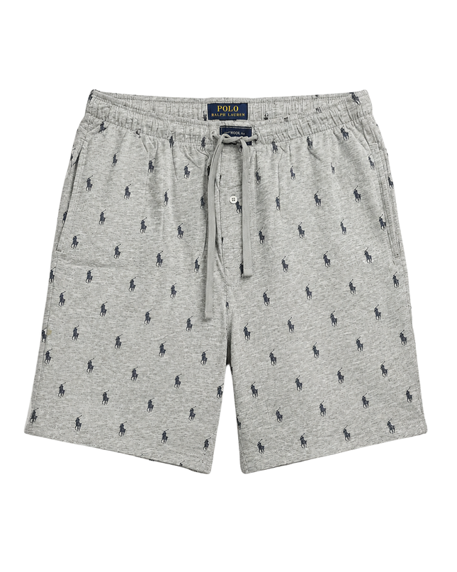 Polo Ralph Lauren Grey Allover Pony Print Sleep Shorts