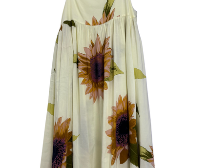 Kimchi Blue Cream Sunflower Floral Midi Dress
