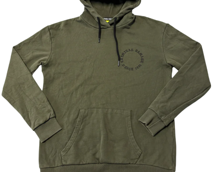 Criminal Damage Olive Green Dragon Graphic Hoodie