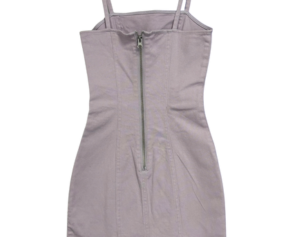 H&M Lavender Purple Cotton Twill Mini Dress