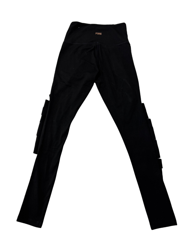 PINK Victoria's Secret Black Ultimate High Waist Cut-Out Leggings