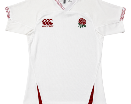 Canterbury White England Rugby V-Neck Performance Jersey