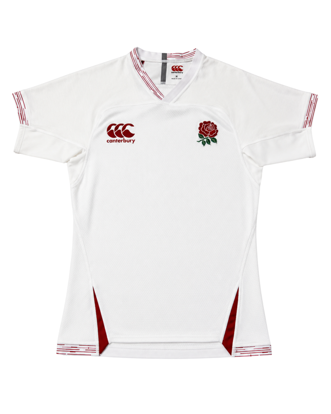 Canterbury White England Rugby V-Neck Performance Jersey