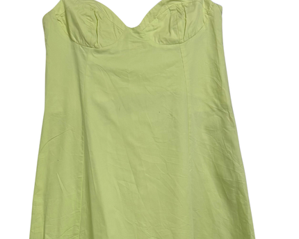 Zara Lime Green Midi Dress with Sweetheart Neckline