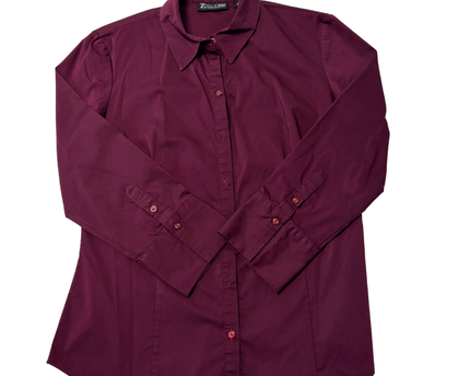 New York & Company Burgundy 7th Avenue Button-Down Shirt