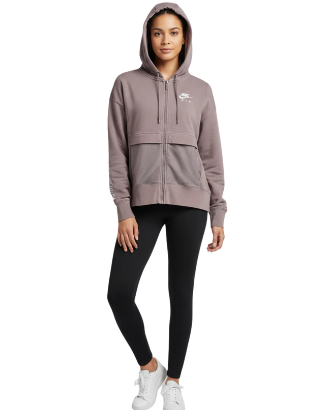 Nike Air Purple Mesh Detail Full-Zip Hoodie