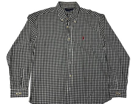 Polo Ralph Lauren Slim Fit Black and White Gingham Check Shirt