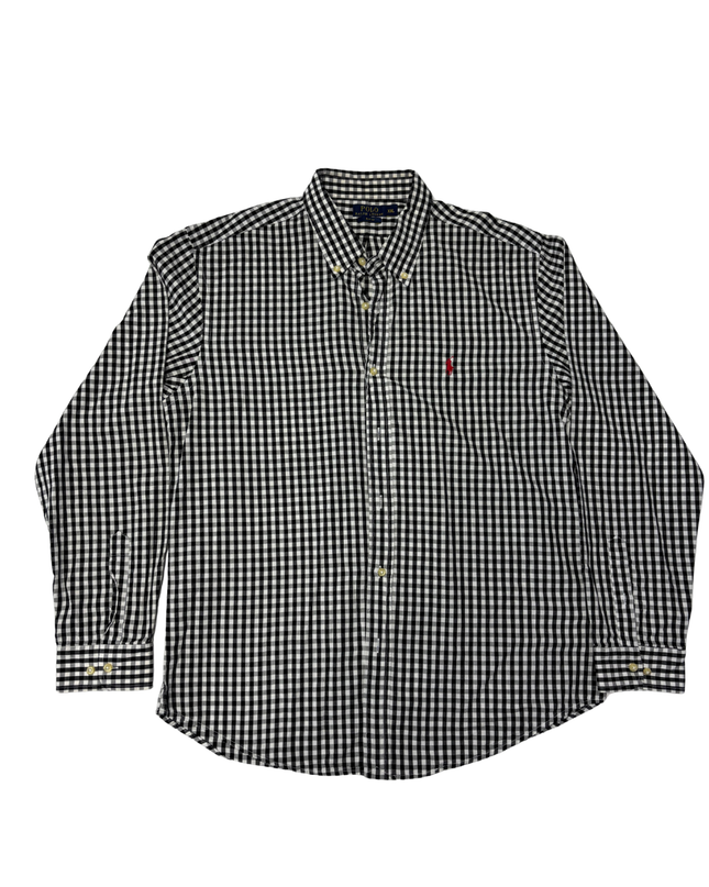 Polo Ralph Lauren Slim Fit Black and White Gingham Check Shirt
