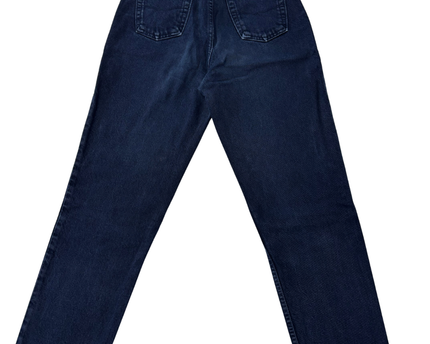 New Time Dark Blue High-Waisted Straight Leg Denim Jeans