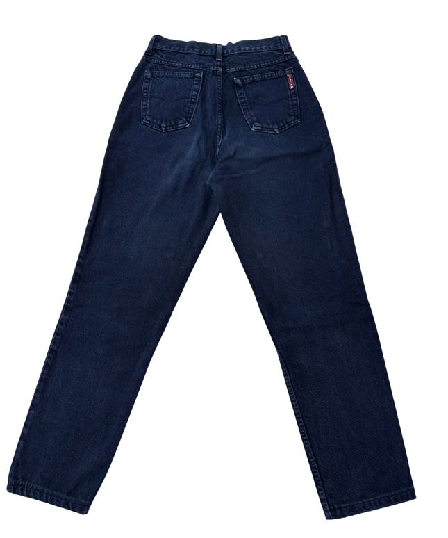 New Time Dark Blue High-Waisted Straight Leg Denim Jeans