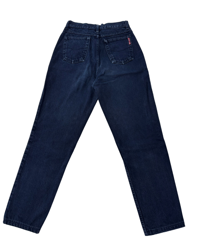 New Time Dark Blue High-Waisted Straight Leg Denim Jeans
