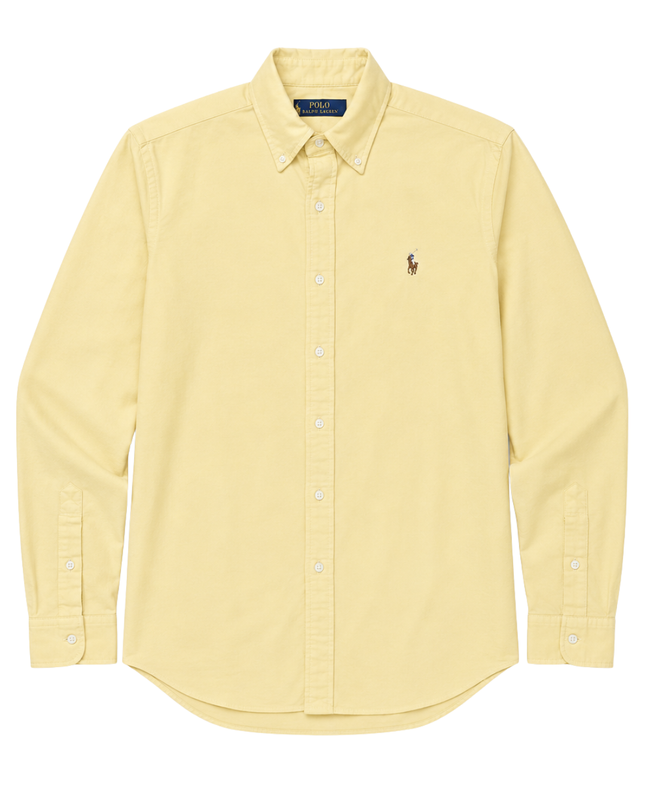 Ralph Lauren Classic Yellow Long Sleeve Button Down Shirt