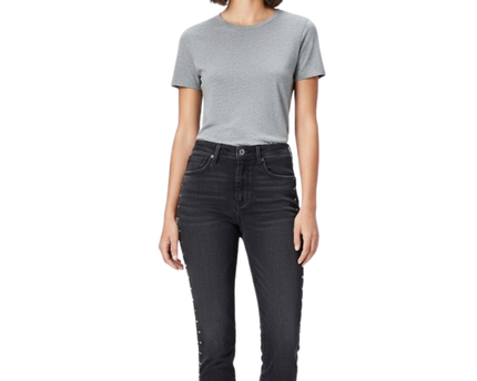 Levi's Black Mile High Super Skinny Studded Jeans