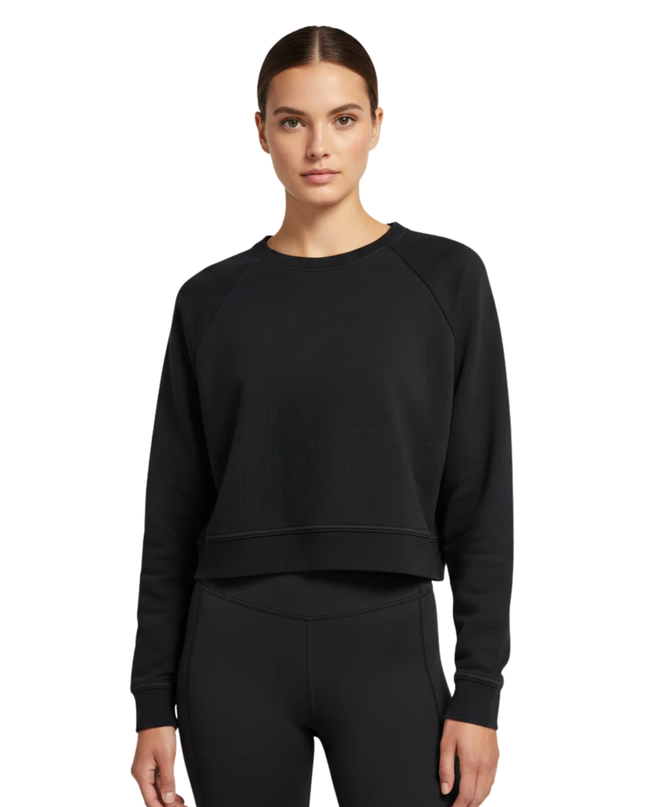 Nike Black Cropped Dri-FIT Sweatshirt