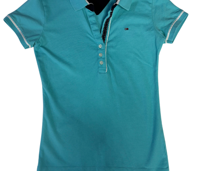 Tommy Hilfiger Turquoise Short Sleeve Polo Shirt