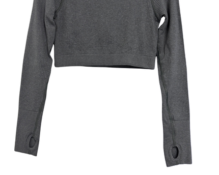 Gymshark Grey Seamless Long Sleeve Training Crop Top