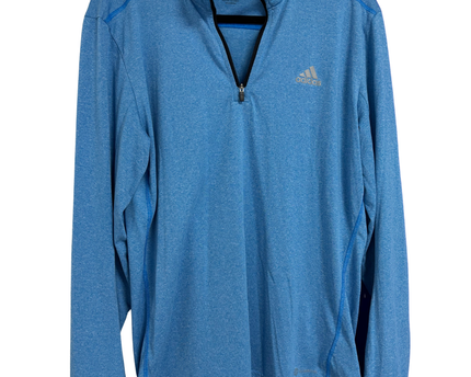Adidas Blue Performance 1/4 Zip Sports Upper