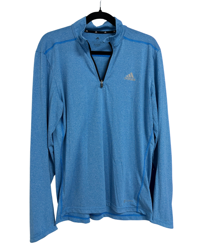 Adidas Blue Performance 1/4 Zip Sports Upper