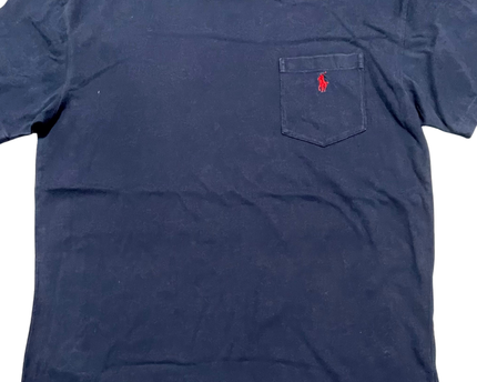 Polo by Ralph Lauren Navy Blue Cotton Pocket T-Shirt