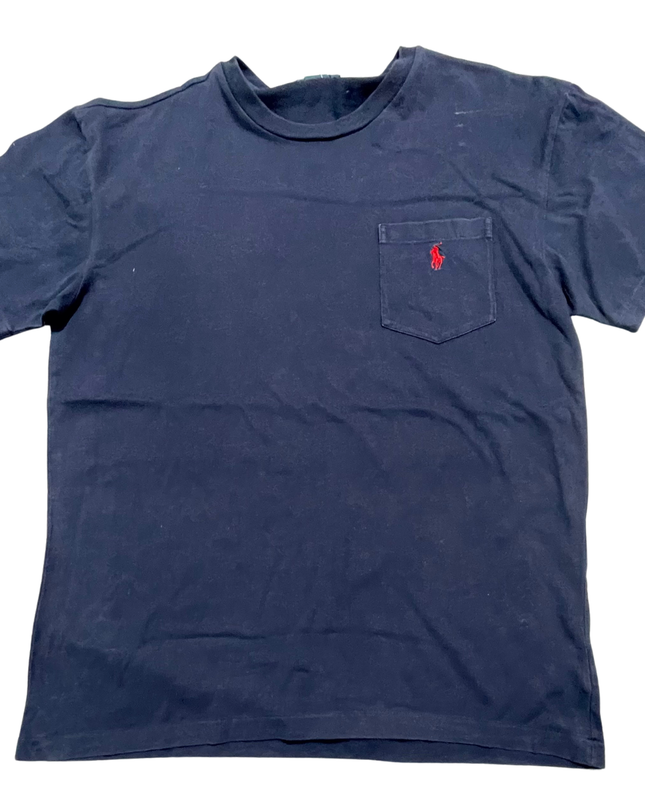 Polo by Ralph Lauren Navy Blue Cotton Pocket T-Shirt